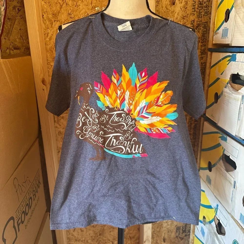 Port and Company Blue Kids Turkey T-Shirt